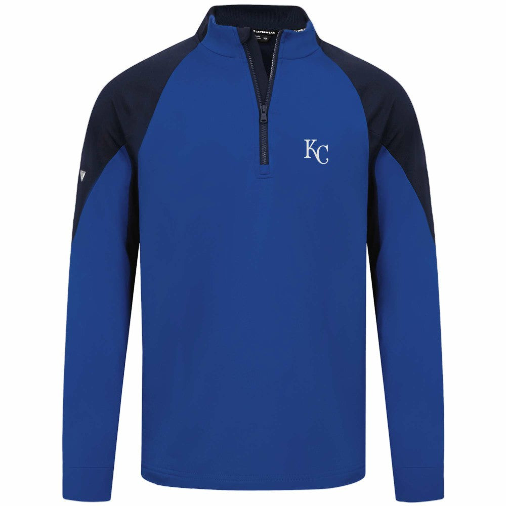 Royal Kansas City Royals Levelwear Cadet Insignia 2.0 Raglan Quarter-Zip Jacket