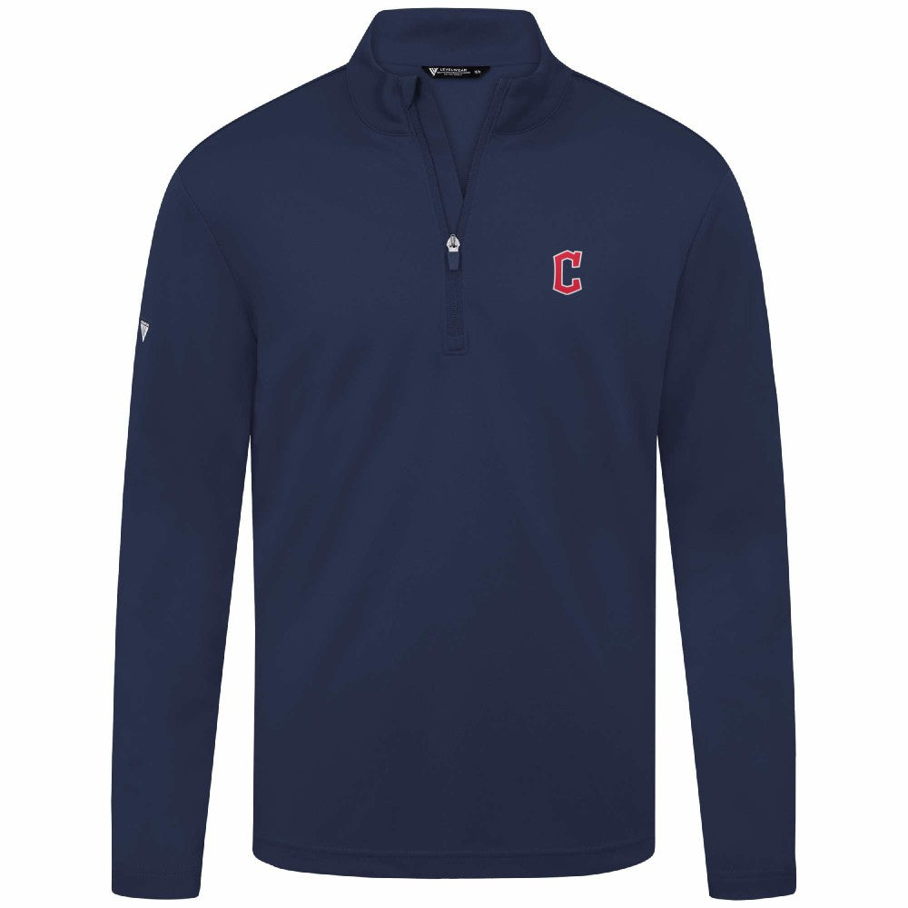 Navy Cleveland Guardians Levelwear Heron Insignia 2.0 Quarter-Zip Jacket