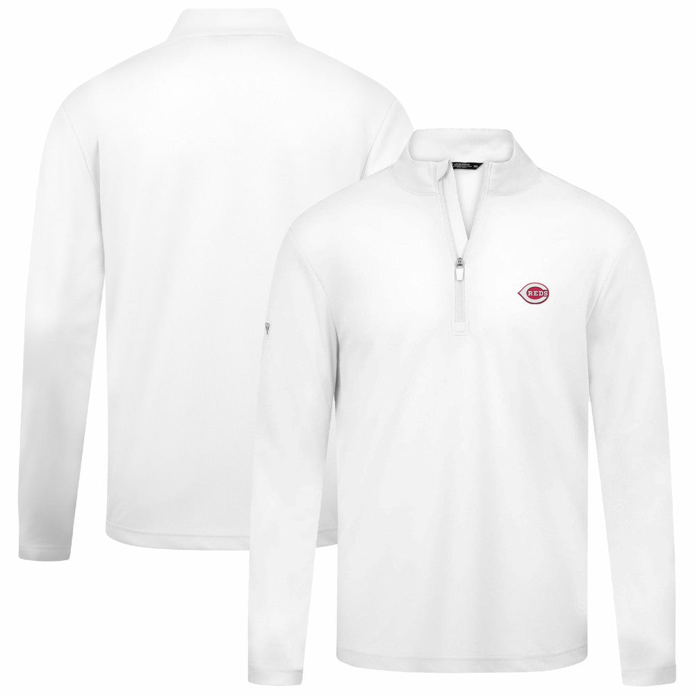 White Cincinnati Reds Levelwear Heron Insignia 2.0 Quarter-Zip Jacket