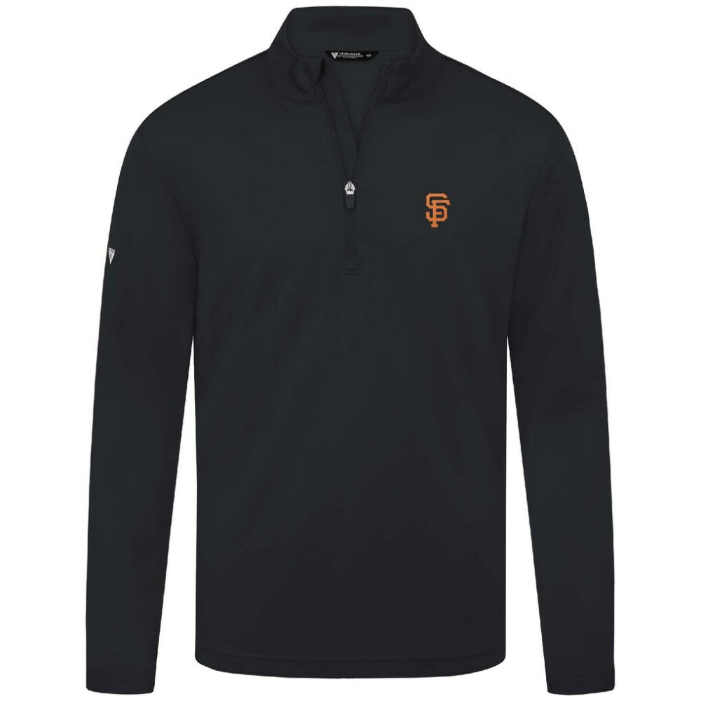 Black San Francisco Giants Levelwear Heron Insignia 2.0 Quarter-Zip Jacket