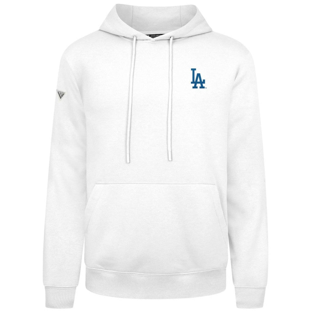 White Los Angeles Dodgers Levelwear Podium Primary Pullover Hoodie