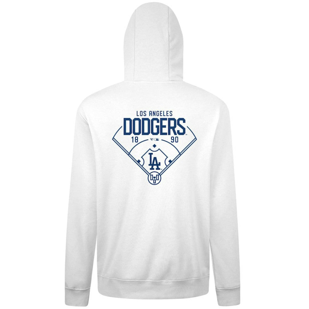 White Los Angeles Dodgers Levelwear Podium Primary Pullover Hoodie