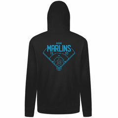Black Miami Marlins Levelwear Podium Primary Pullover Hoodie