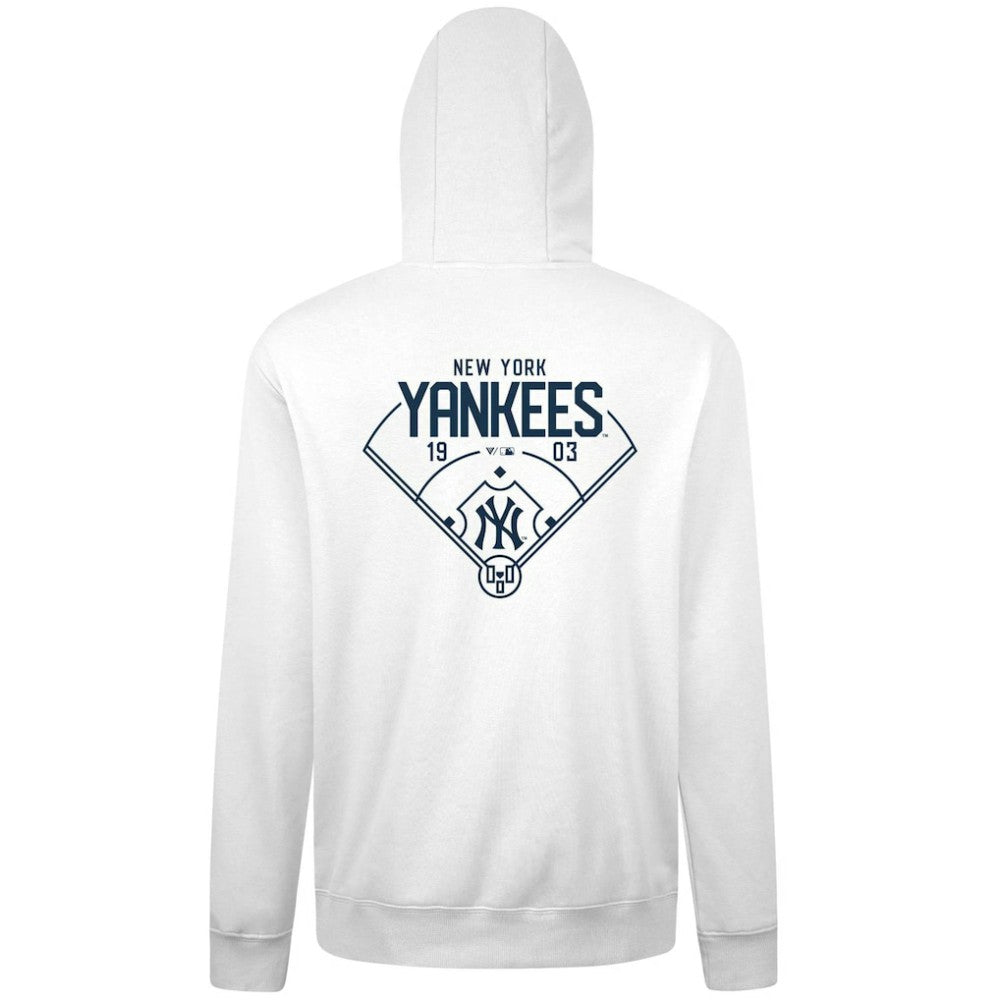 White New York Yankees Levelwear Podium Primary Pullover Hoodie
