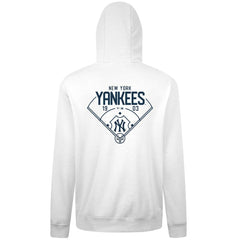 White New York Yankees Levelwear Podium Primary Pullover Hoodie