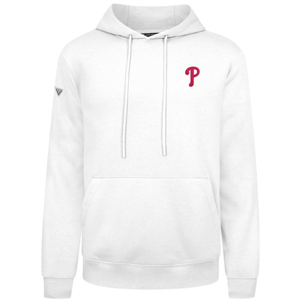 White Philadelphia Phillies Levelwear Podium Primary Pullover Hoodie