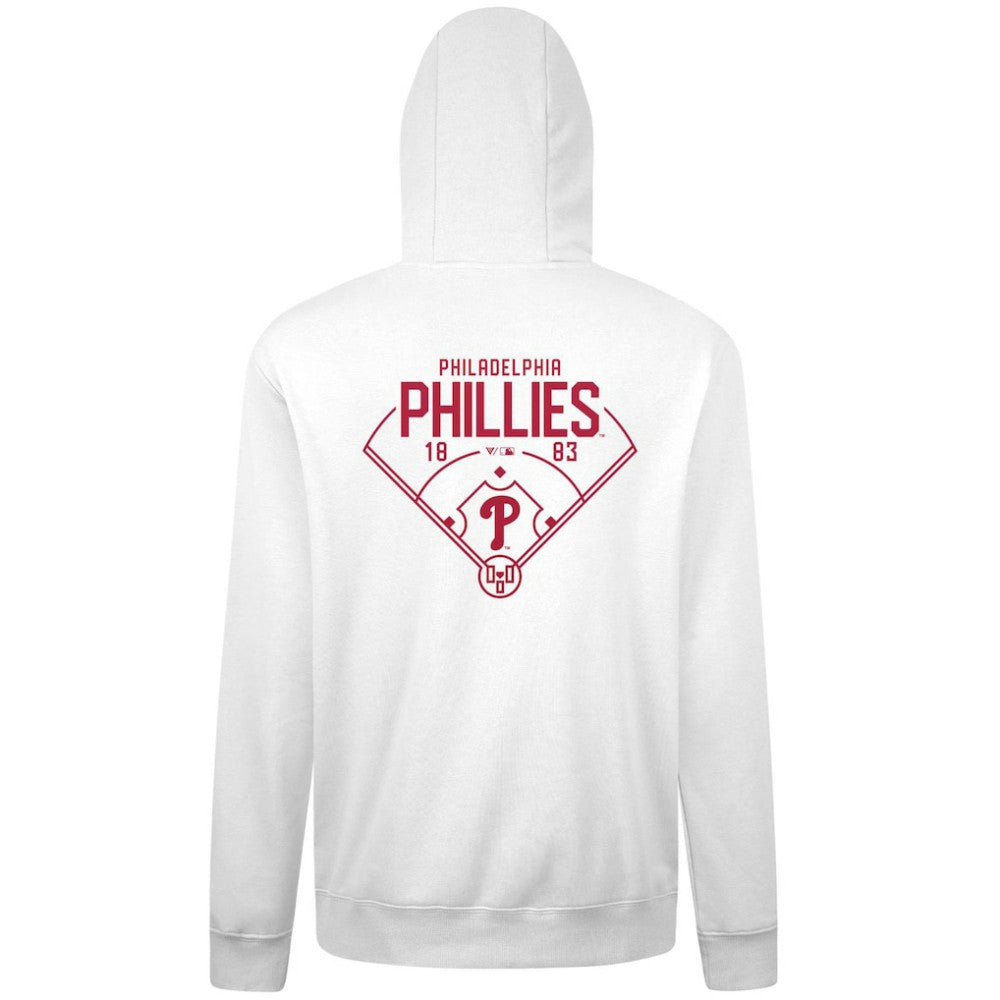 White Philadelphia Phillies Levelwear Podium Primary Pullover Hoodie