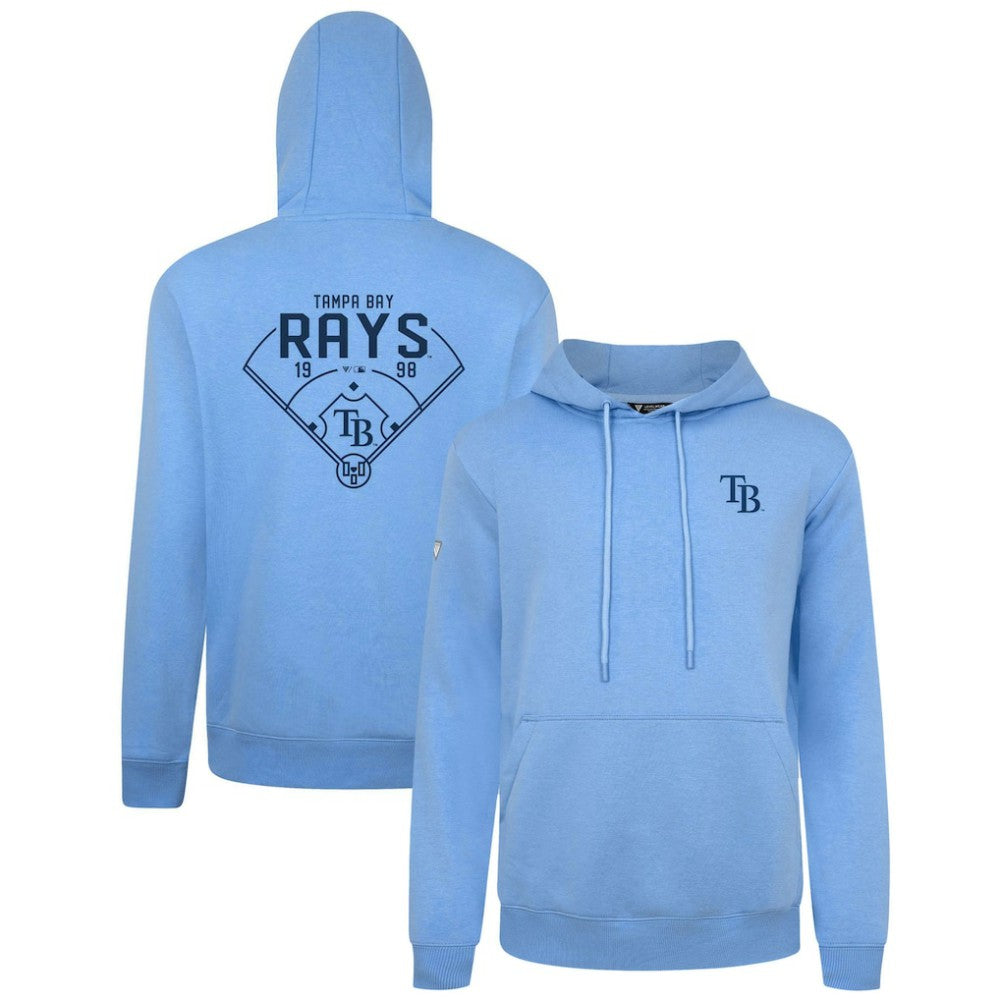 Light Blue Tampa Bay Rays Levelwear Podium Primary Pullover Hoodie