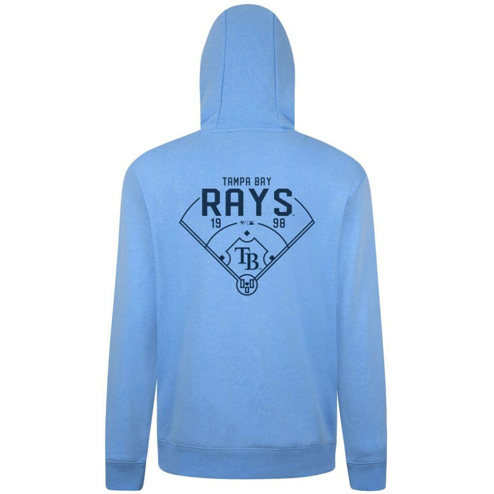 Light Blue Tampa Bay Rays Levelwear Podium Primary Pullover Hoodie