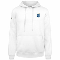 White Kansas City Royals Levelwear Podium Primary Pullover Hoodie
