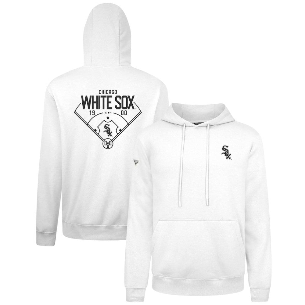 White Chicago White Sox Levelwear Podium Primary Pullover Hoodie