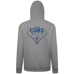 Gray Chicago Cubs Levelwear Podium Primary Pullover Hoodie