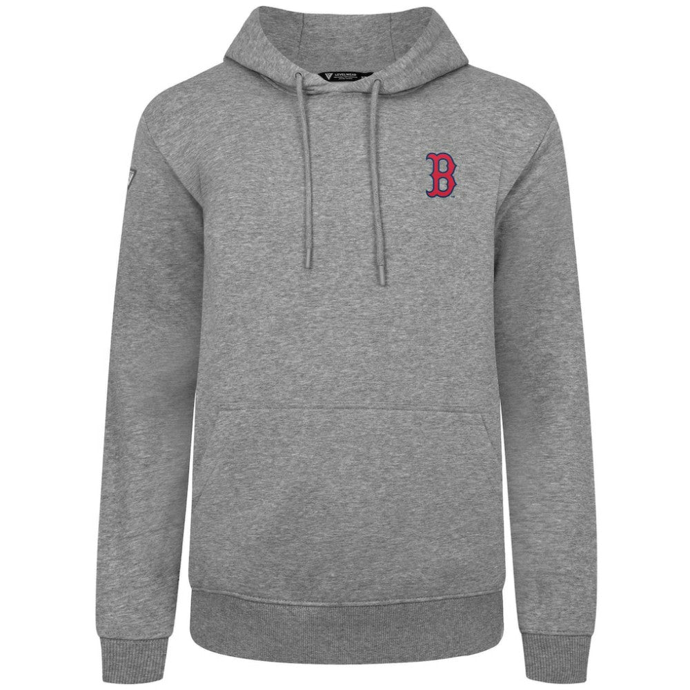 Gray Boston Red Sox Levelwear Podium Primary Pullover Hoodie