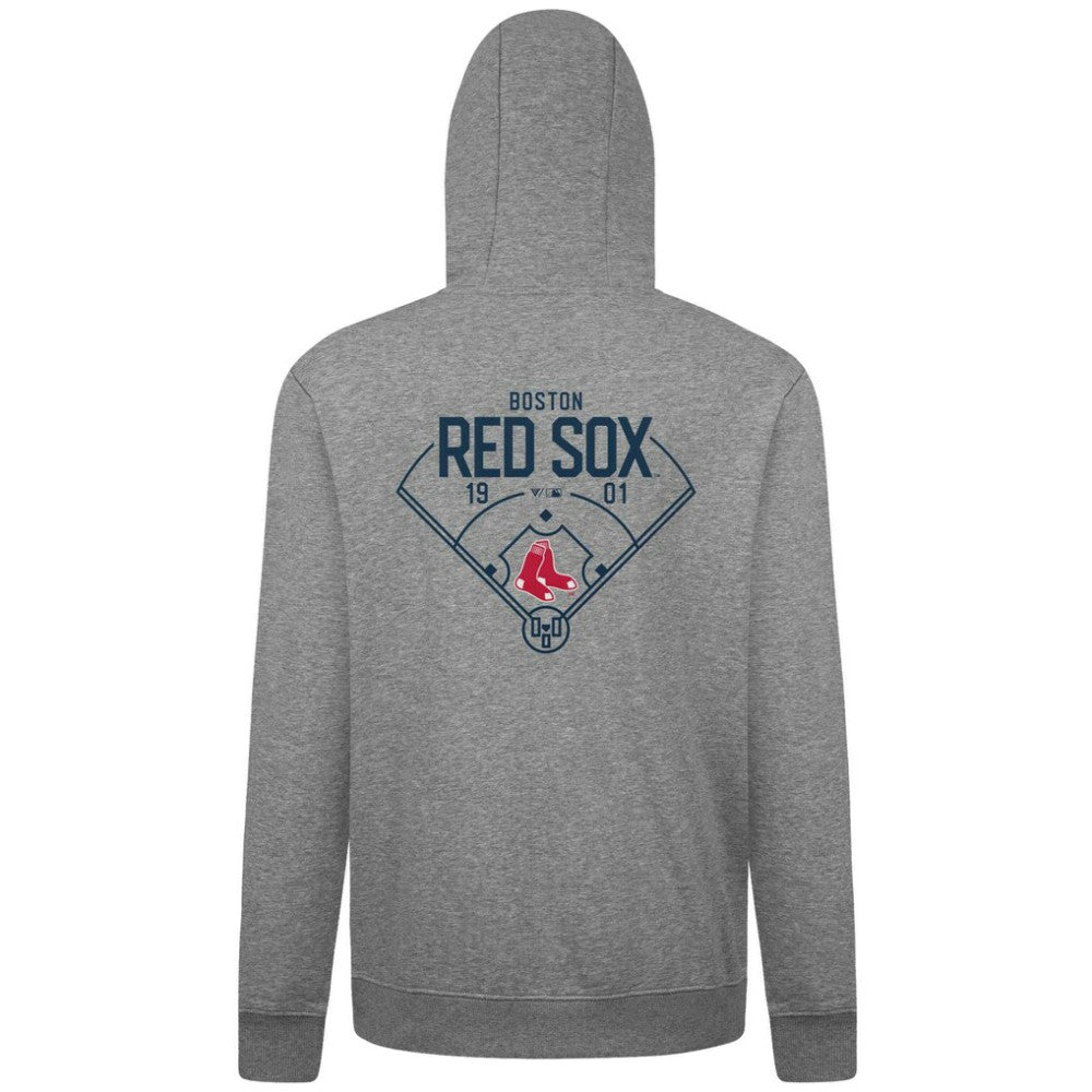 Gray Boston Red Sox Levelwear Podium Primary Pullover Hoodie
