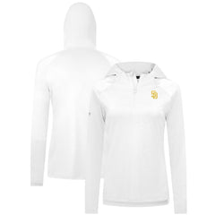 White San Diego Padres Levelwear Women's Raven Insignia 2.0 Quarter-Zip Jacket