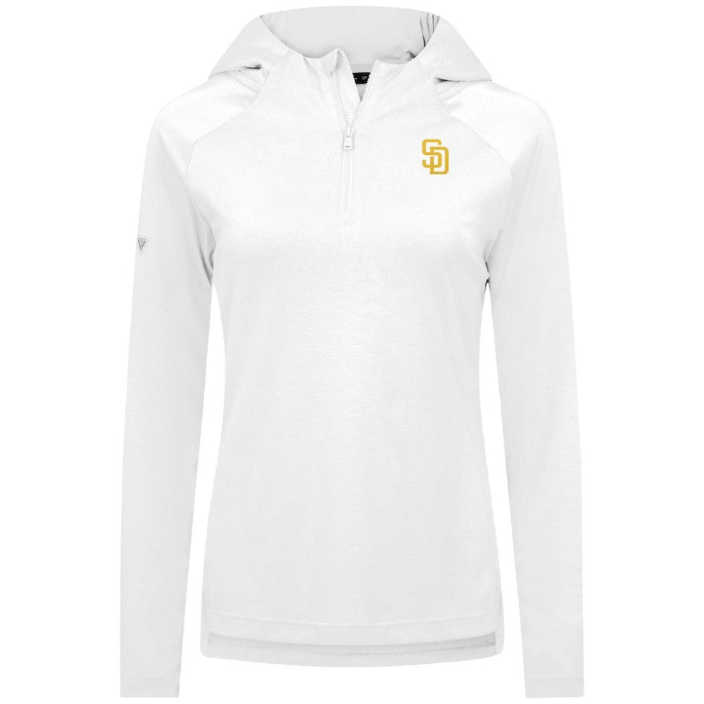 White San Diego Padres Levelwear Women's Raven Insignia 2.0 Quarter-Zip Jacket