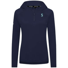 Navy Seattle Mariners Levelwear Women's Raven Insignia 2.0 Quarter-Zip Jacket