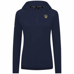 Navy Milwaukee Brewers Levelwear Women's Raven Insignia 2.0 Quarter-Zip Jacket