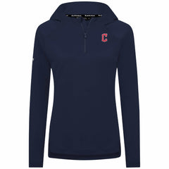 Navy Cleveland Guardians Levelwear Women's Raven Insignia 2.0 Quarter-Zip Jacket