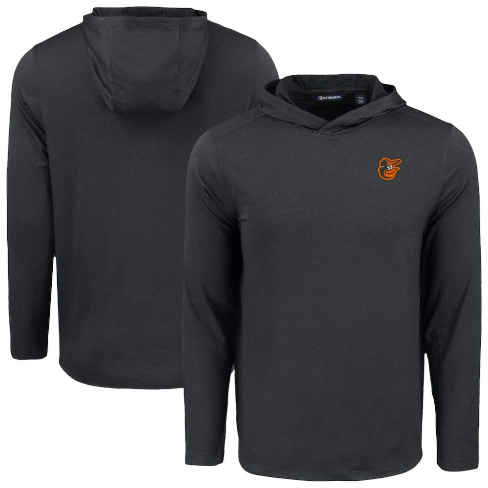 Black Baltimore Orioles Cutter & Buck Coastline Epic Comfort Recycled Eco Hoodie Long Sleeve T-Shirt