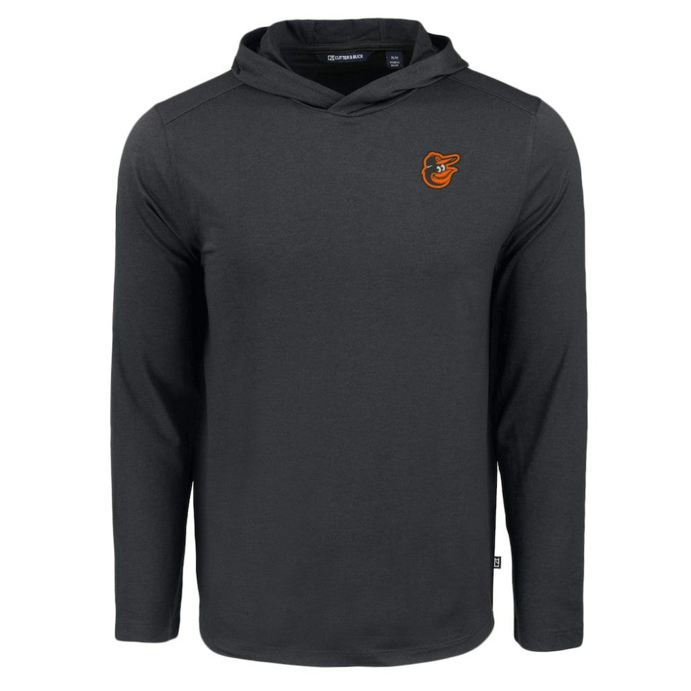 Black Baltimore Orioles Cutter & Buck Coastline Epic Comfort Recycled Eco Hoodie Long Sleeve T-Shirt