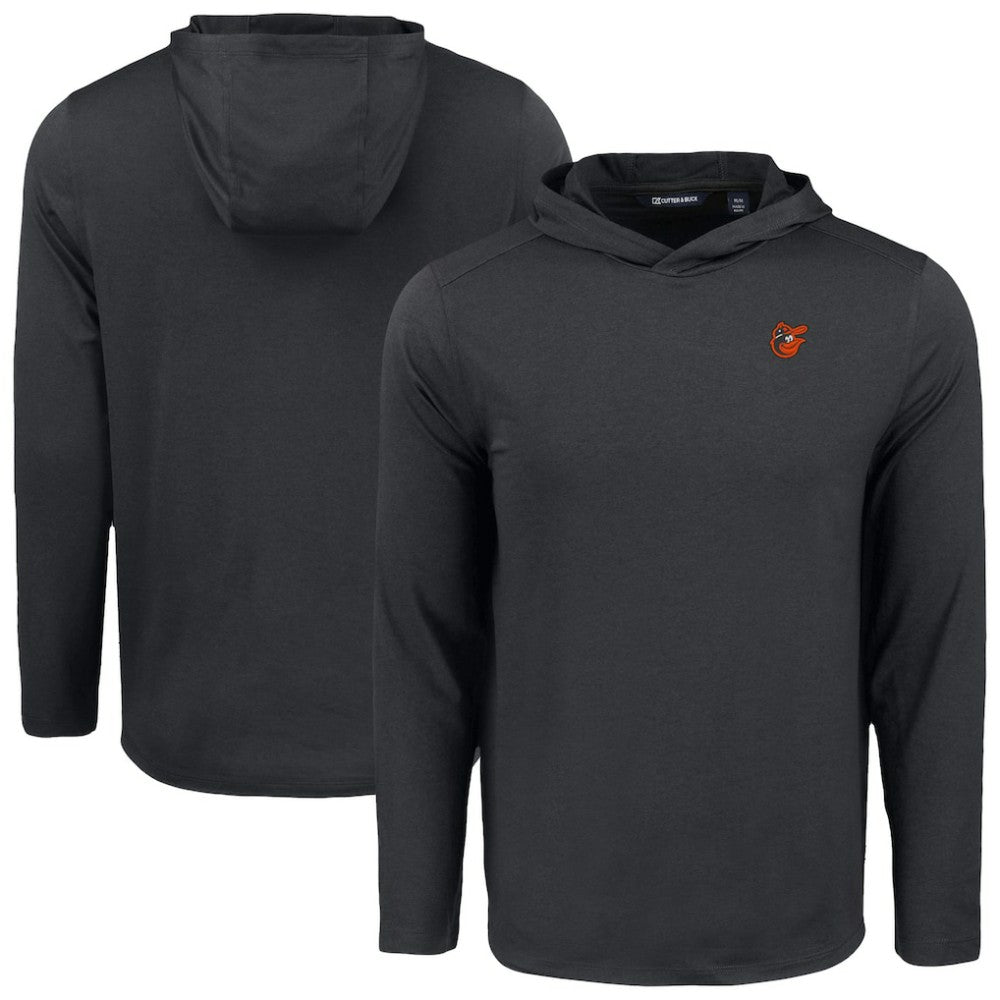 Black Baltimore Orioles Cutter & Buck Coastline Epic Comfort Recycled Eco Hoodie Long Sleeve T-Shirt