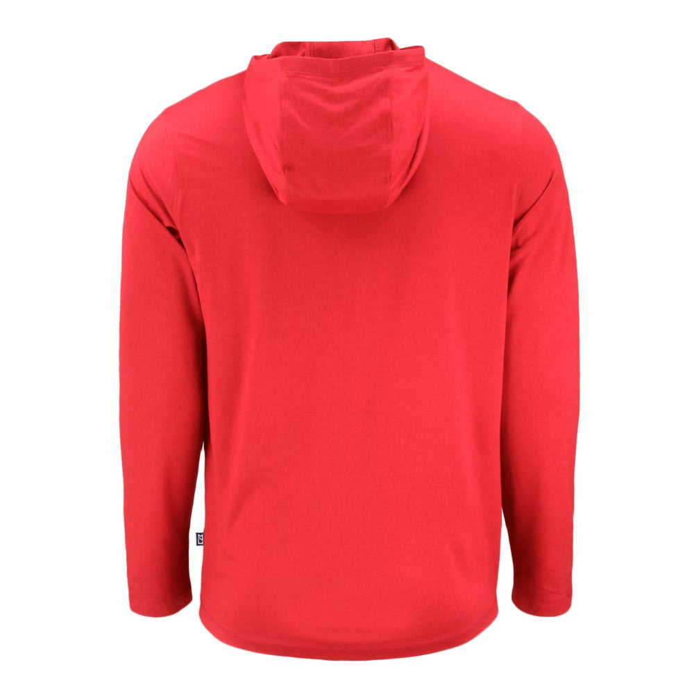 Red Cincinnati Reds Cutter & Buck Coastline Epic Comfort Recycled Eco Hoodie Long Sleeve T-Shirt