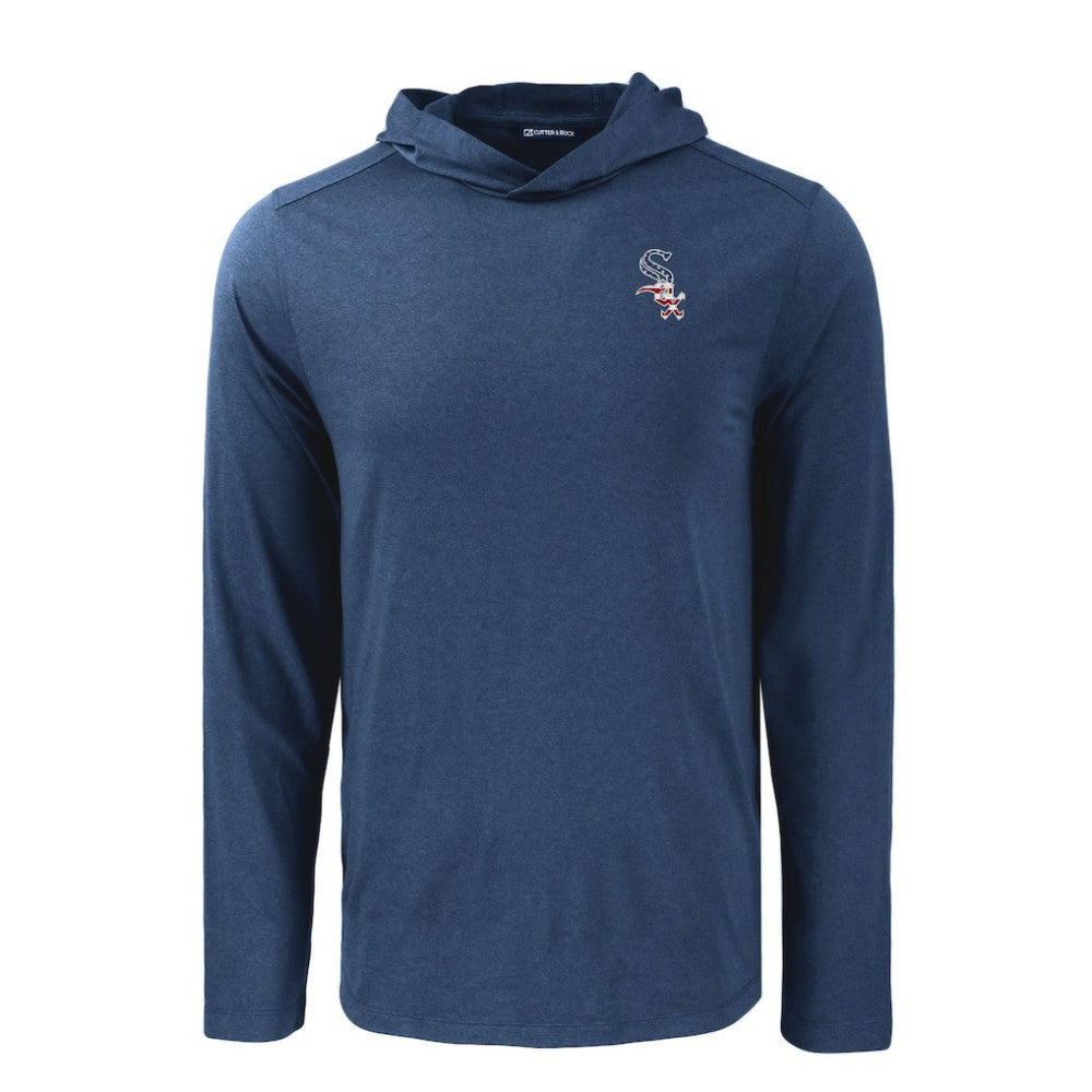 Navy Chicago White Sox Cutter & Buck Coastline Epic Comfort Recycled Eco Hoodie Long Sleeve T-Shirt