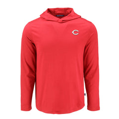 Red Cincinnati Reds Cutter & Buck Coastline Epic Comfort Recycled Eco Hoodie Long Sleeve T-Shirt