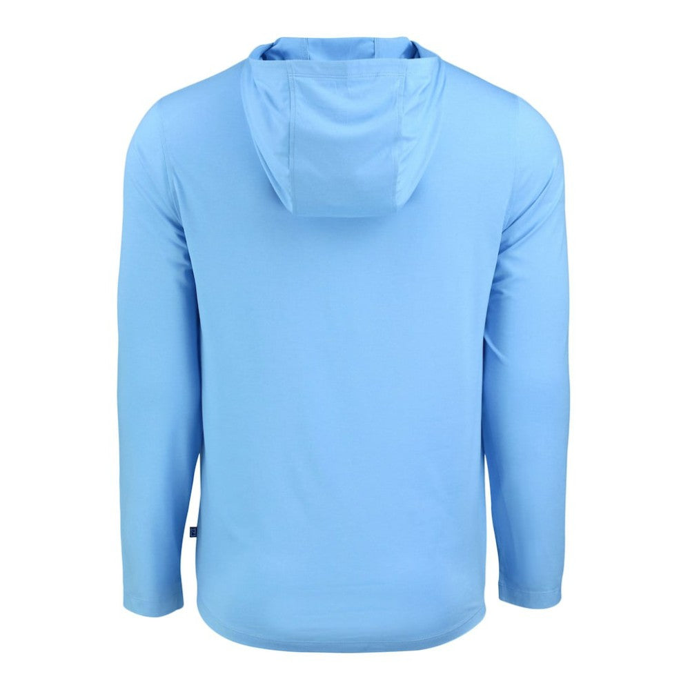 Powder Blue Atlanta Braves Cutter & Buck Coastline Epic Comfort Recycled Eco Hoodie Long Sleeve T-Shirt