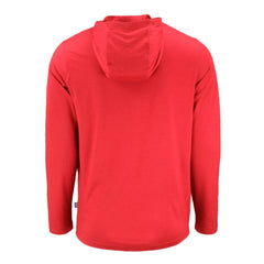 Red Cleveland Guardians Cutter & Buck Coastline Epic Comfort Recycled Eco Hoodie Long Sleeve T-Shirt