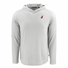 Gray Cleveland Guardians Cutter & Buck Coastline Epic Comfort Recycled Eco Hoodie Long Sleeve T-Shirt