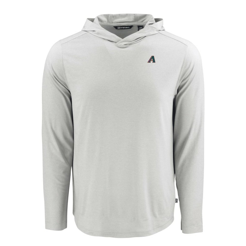 Gray Arizona Diamondbacks Cutter & Buck Coastline Epic Comfort Recycled Eco Hoodie Long Sleeve T-Shirt