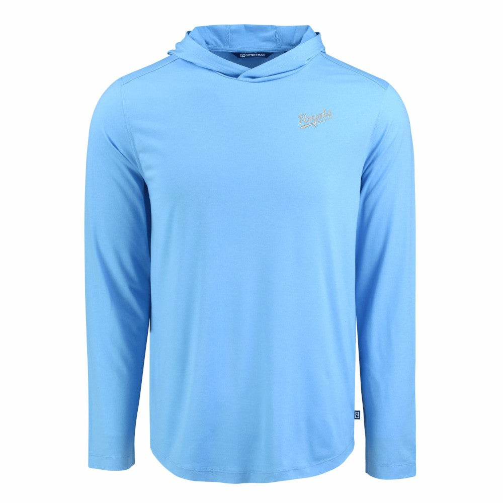 Powder Blue Kansas City Royals Cutter & Buck Coastline Epic Comfort Recycled Eco Hoodie Long Sleeve T-Shirt