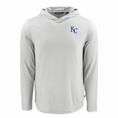 Gray Kansas City Royals Cutter & Buck Coastline Epic Comfort Recycled Eco Hoodie Long Sleeve T-Shirt