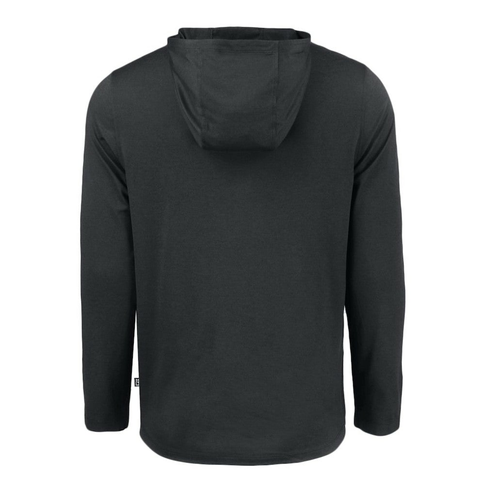 Black Miami Marlins Cutter & Buck Coastline Epic Comfort Recycled Eco Hoodie Long Sleeve T-Shirt