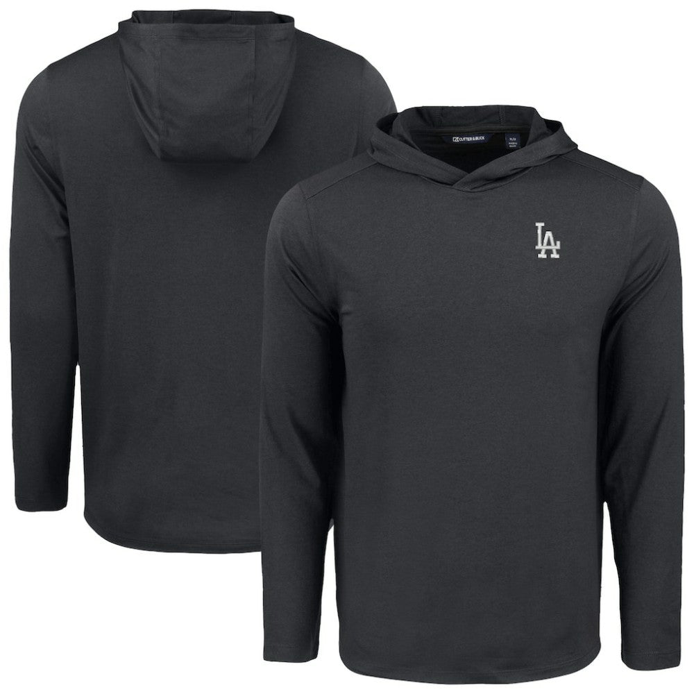 Black Los Angeles Dodgers Cutter & Buck Coastline Epic Comfort Recycled Eco Hoodie Long Sleeve T-Shirt