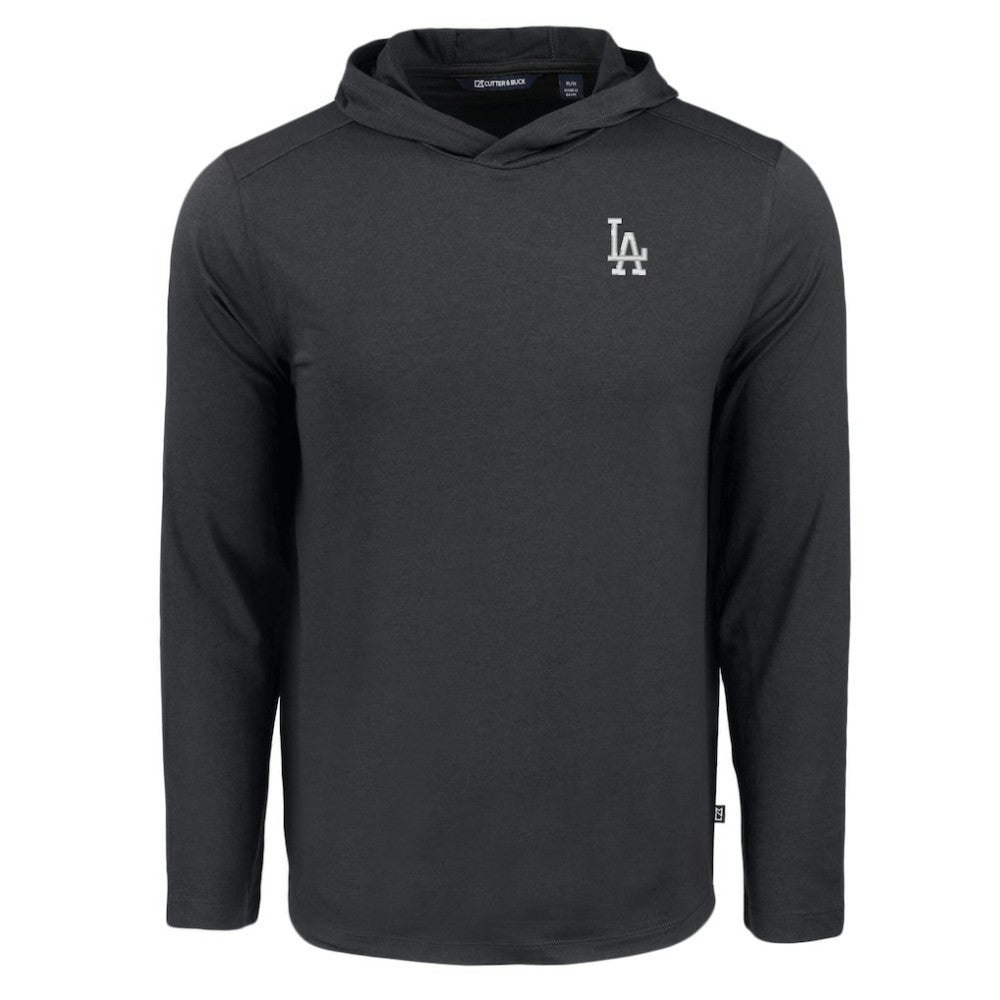 Black Los Angeles Dodgers Cutter & Buck Coastline Epic Comfort Recycled Eco Hoodie Long Sleeve T-Shirt