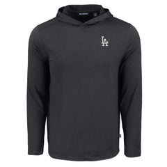 Black Los Angeles Dodgers Cutter & Buck Coastline Epic Comfort Recycled Eco Hoodie Long Sleeve T-Shirt