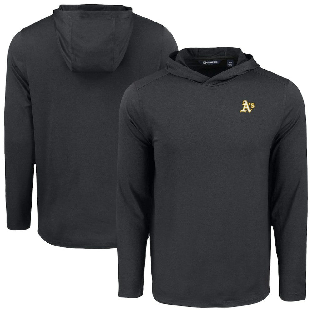 Black Athletics Cutter & Buck Coastline Epic Comfort Recycled Eco Hoodie Long Sleeve T-Shirt