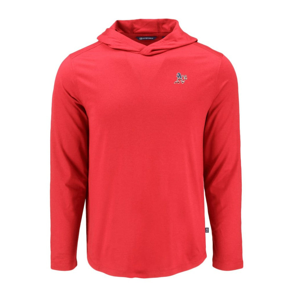 Red Athletics Cutter & Buck Coastline Epic Comfort Recycled Eco Hoodie Long Sleeve T-Shirt