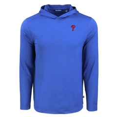 Royal Philadelphia Phillies Cutter & Buck Coastline Epic Comfort Recycled Eco Hoodie Long Sleeve T-Shirt