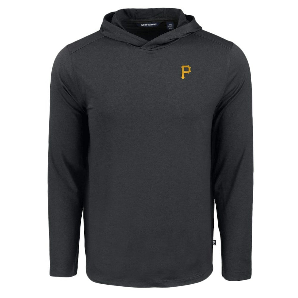 Black Pittsburgh Pirates Cutter & Buck Coastline Epic Comfort Recycled Eco Hoodie Long Sleeve T-Shirt