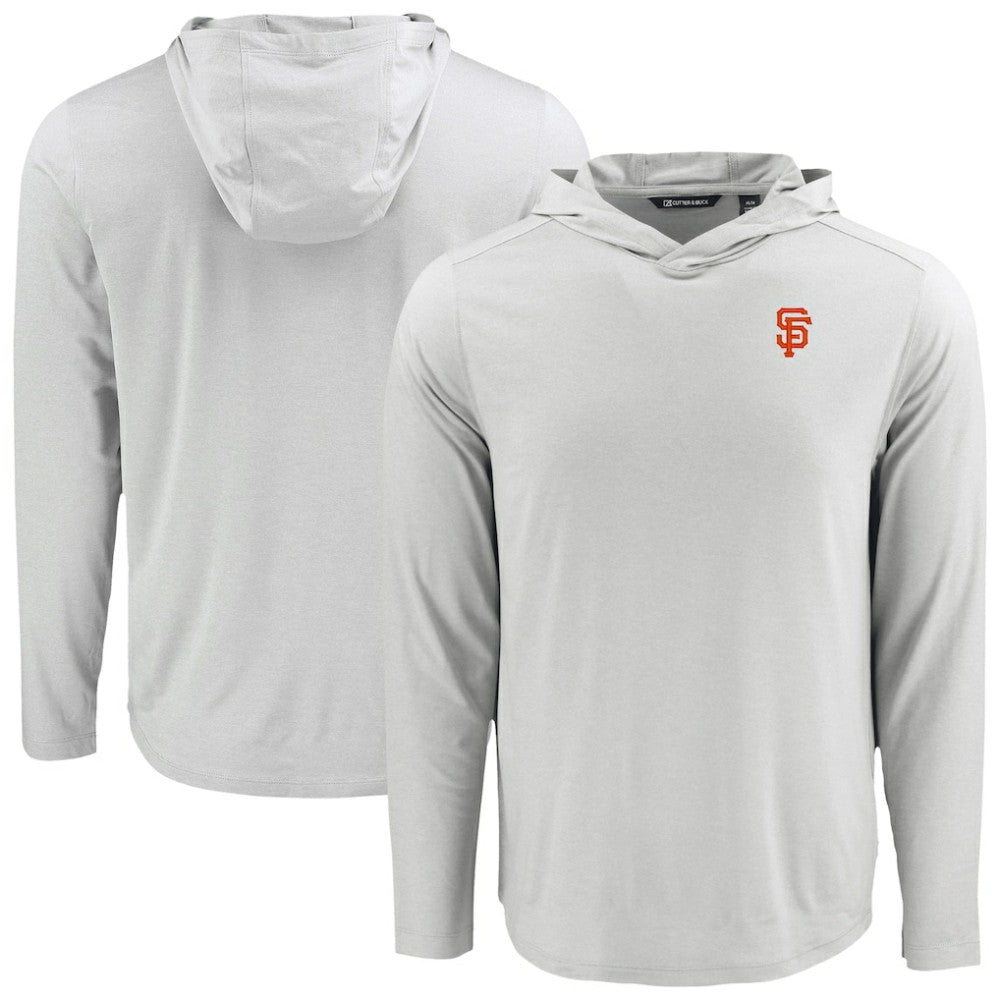 Gray San Francisco Giants Cutter & Buck Coastline Epic Comfort Recycled Eco Hoodie Long Sleeve T-Shirt