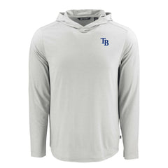 Gray Tampa Bay Rays Cutter & Buck Coastline Epic Comfort Recycled Eco Hoodie Long Sleeve T-Shirt