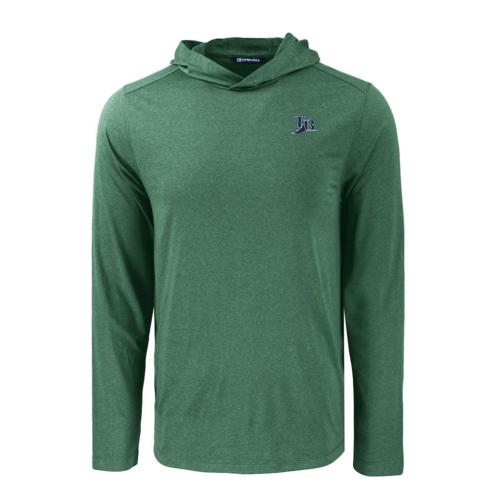 Hunter Green Tampa Bay Rays Cutter & Buck Coastline Epic Comfort Recycled Eco Hoodie Long Sleeve T-Shirt