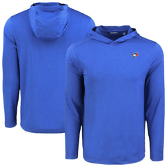 Royal Toronto Blue Jays Cutter & Buck Coastline Epic Comfort Recycled Eco Hoodie Long Sleeve T-Shirt
