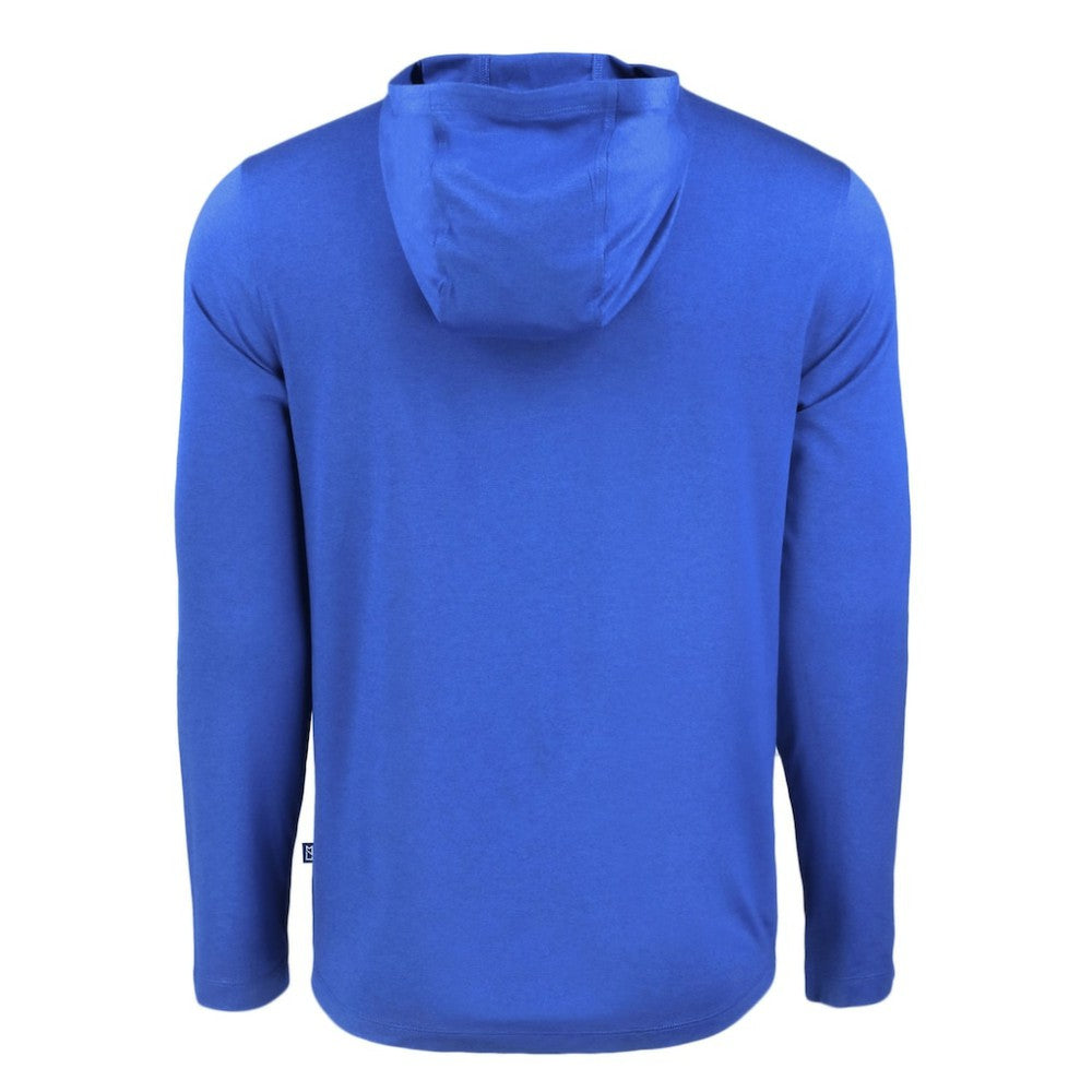 Royal Toronto Blue Jays Cutter & Buck Coastline Epic Comfort Recycled Eco Hoodie Long Sleeve T-Shirt