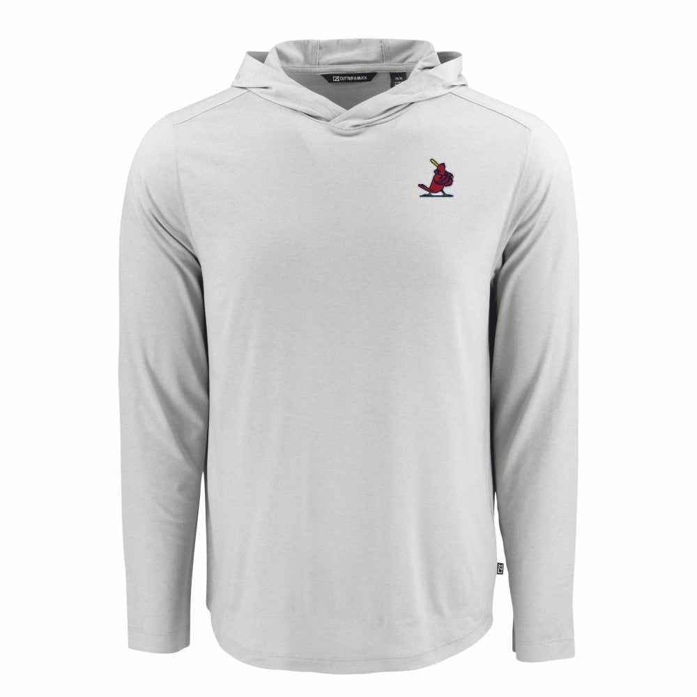 Gray St. Louis Cardinals Cutter & Buck Coastline Epic Comfort Recycled Eco Hoodie Long Sleeve T-Shirt