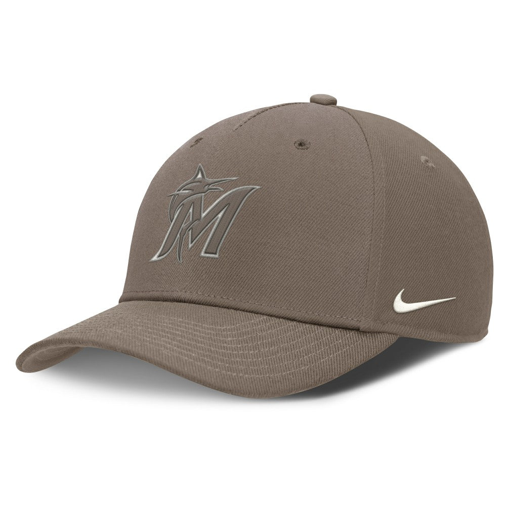 Brown Miami Marlins Nike Rise Performance Adjustable Hat
